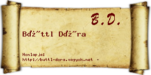 Büttl Dóra névjegykártya